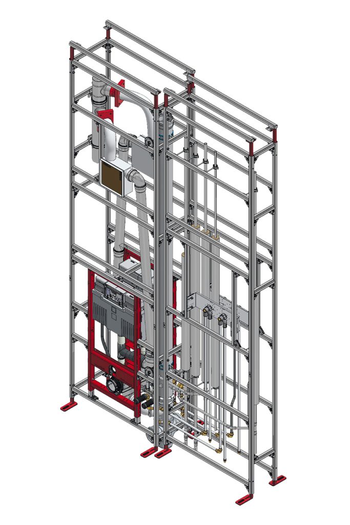 Das Bild zeigt einen schematischen Aufbau der vorgefertigten Register TECEsystem.